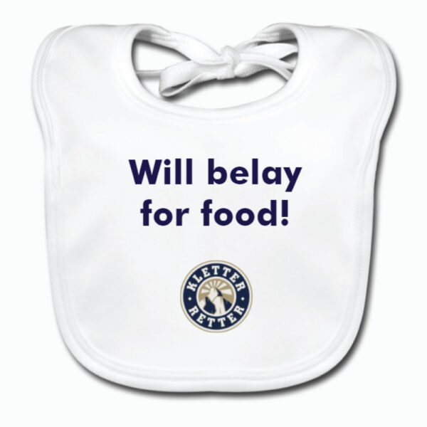 Baby Bib – Will belay for food!