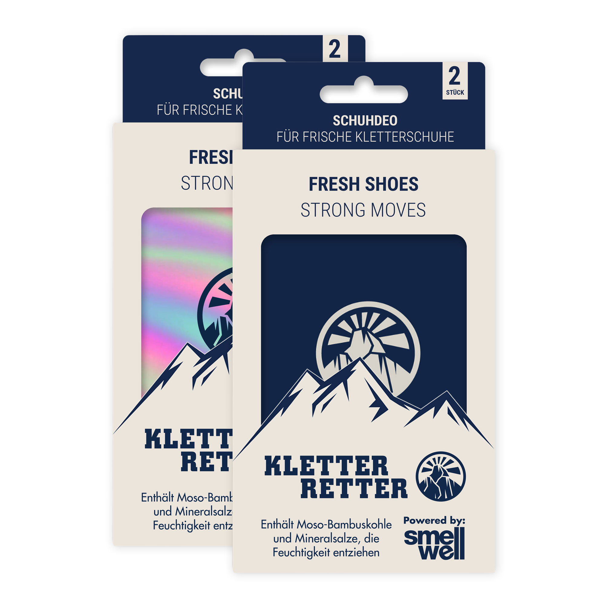 KletterRetter Schuhdeo 2er Packung Blau/Rainbow